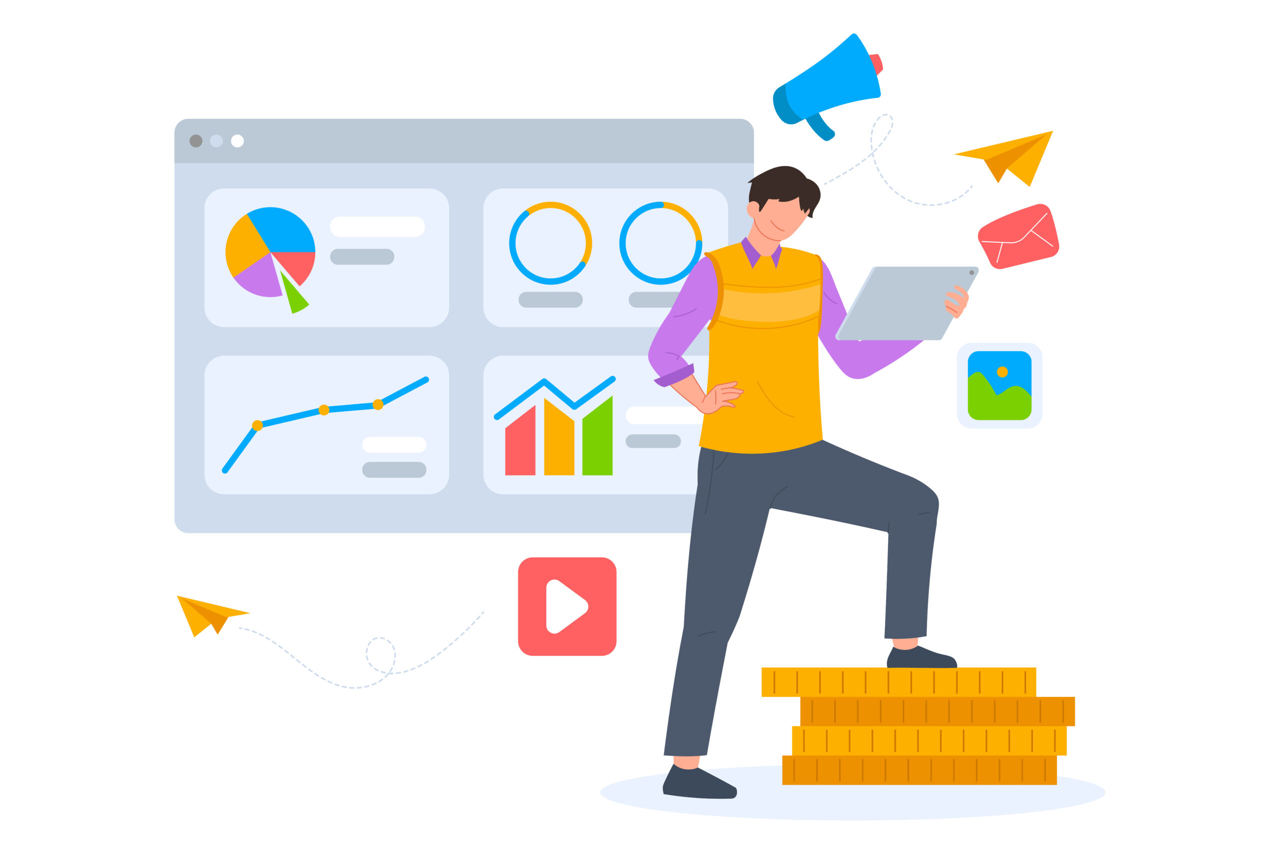 Growing business illustration
