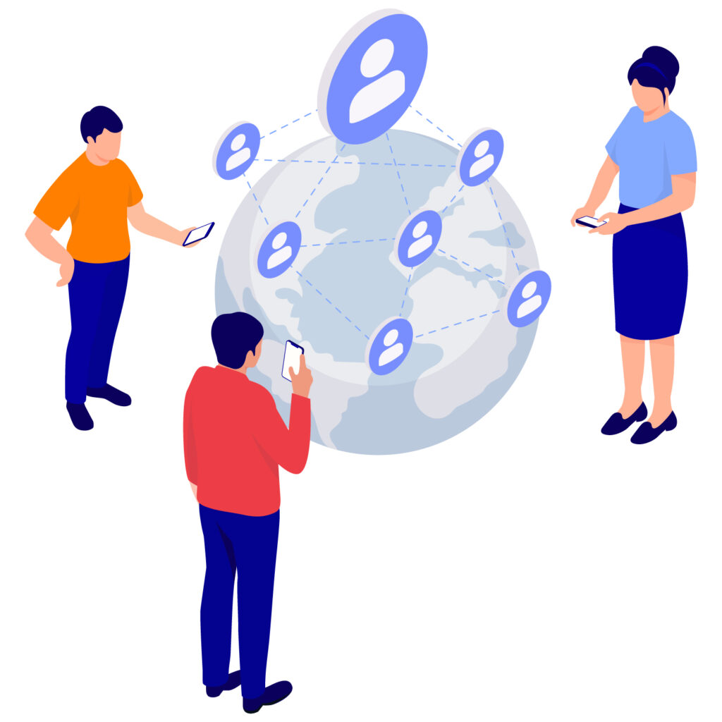 Worldwide User Network Illustration