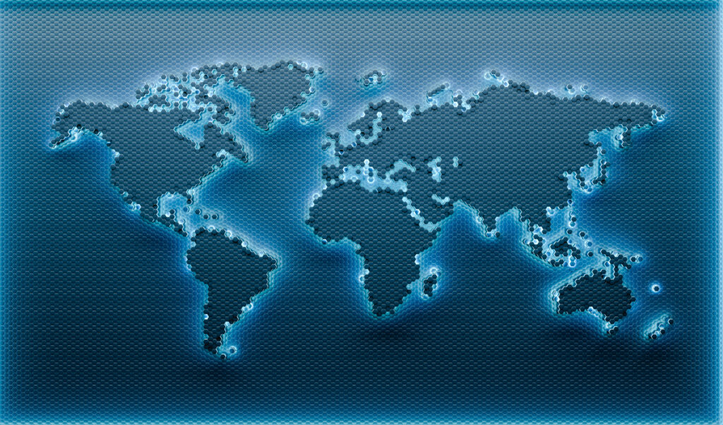 Geometric World Map Illustration